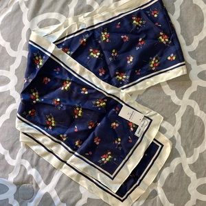 Lands End Chase Logo Floral Bouquet Silk Scarf